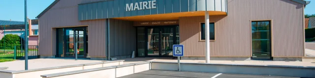 France, region normandie, seine maritime, terroir de caux, belleville en caux, nouvelle mairie,