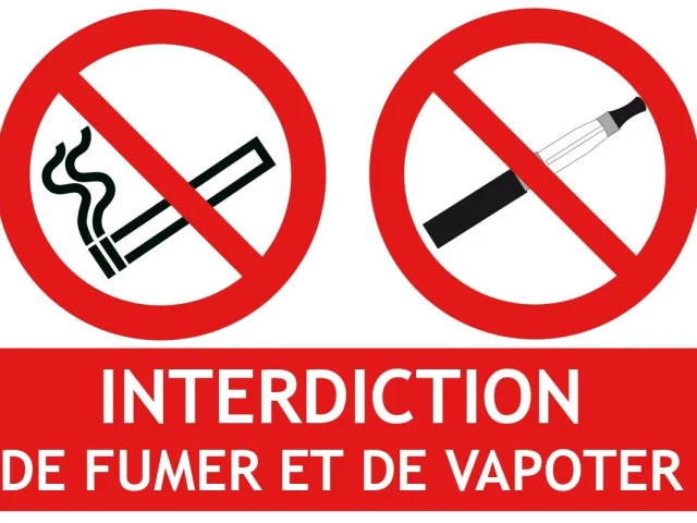 Panneau 2 En 1 Interdiction De Fumer Et De Vapoter